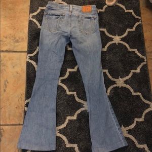 Bell bottom true religion light wash jeans